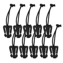 10pcs Outdoor Molle Elastic Cord Webbing  Buckle Roll Clips tool Black