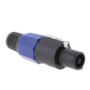 5 Pieces Professional 4-Pin Male Speaker Connector Jack Speaker Plug