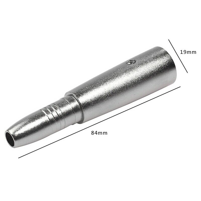 3 Pin Xlr Male To 6.35Mm Mono Female Jack Audio Adapter 1/4inch Tip Plug Co