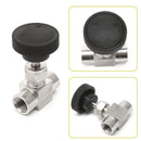 1/4" 915PSI Needle Valve Female Thread 304 Stainless Steel Flow Control Shut Off