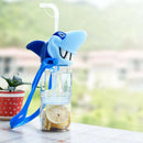 1X(Large Capacity Shark Portable Plastic Funny Drink Juice Water Bottle Car