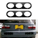 2pcs Universal Car Rear Bumper Race Air Diversion Diffuser Panels (Black)