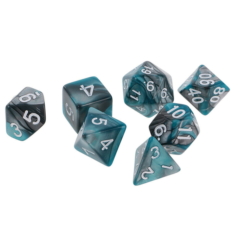 28x Two-colored Polyhedral Dice for D & D DND RPG MTG Table Games Tabletop