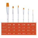 6Pcs Synthetic Hair Artist Paint Nylon Filbert Acrylic Oil Brush Watercolor U0W3
