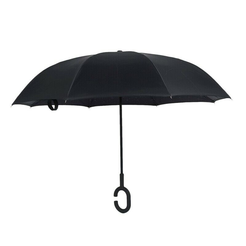 Starry sky Folding Reverse Umbrella Double Layer Inverted Windproof Rain Ca H2P7