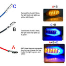 2Pcs 30LED Motorcycle Motorbike LED Turn Signal Indicator DRL Light Blue / Amber