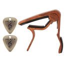 Guitar Capo Key Clamp with 2pcs Picks Plectrum for Acoustic Electric Guitar