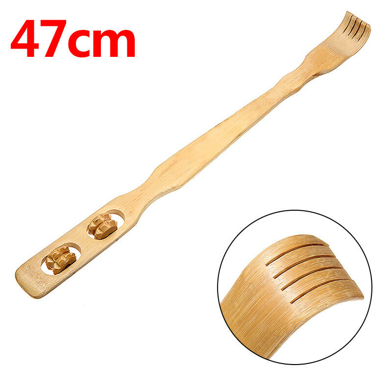Long Bamboo Body Itch Back Scratcher Stick Scratching Aid Massage Roller 47CM #