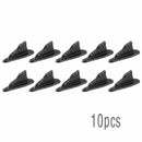 10Pcs ABS EVO-Style Shark Fin Wing Roof Spoiler Kit Vortex Generator