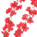 Artificial Azalea garland flower vine Wedding Garden Decoration - Red