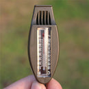 Mini Outdoor 4 In1 Survival Whistle Compass Magnifying Thermometer Keych JR