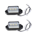 2Pcs 3 LED Rear Tail License Number Plate Light Lamp 12V Car Truck Trailer