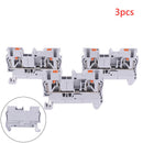 3Pcs Rail Terminal PT-2.5 Push In Spring Screwless  Electrical Termin_