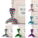 Sequins Mermaid Tail Keychain Charms Paillette Pendants Keyring Diy Mermaid G2L8