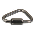 3x Stainless Steel Triangle Shape Carabiner Screw Locking Hook Climbing 12KN