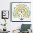 DIY Peafowl Special Shaped Diamond Painting Embroidery Clock Home Decor