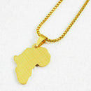 Men Charm Metal .African Africa Map Pendant Necklace Alloy Chain Gift