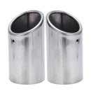 2x Exhaust Headers Exhaust Tips Muffler Pipe Inox for Audi A4 B8 A4L Q5