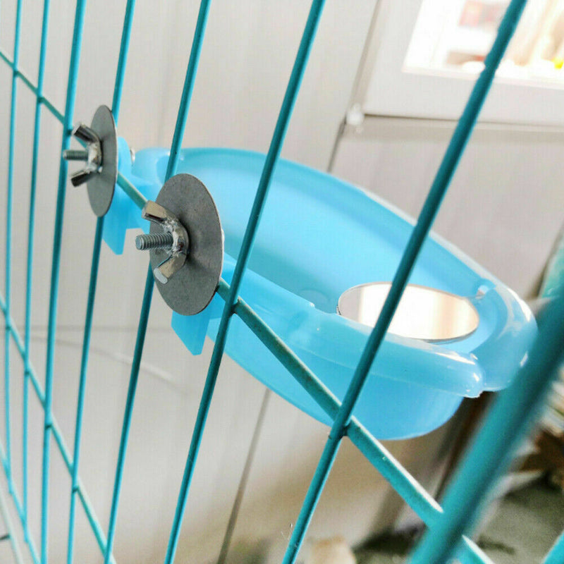 Blue Small Parrot Bird Bathtub Pet Cage Accessories Bird Bath Box Shower Mi P8Q8