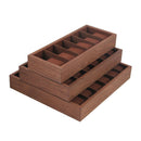 Elegant Wood Watch Box Display Tray w/ Pillow Wristwatch Organizer 6 Slot