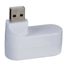 180 Degree Rotate USB 2.0 HUB Mini 3 Ports Splitter Hub Adapter White