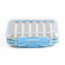 Two-Sided Waterproof Fly Box Slit Foam Fly Fishing Box Blue + transparent 1 A3E4
