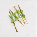 100pcs Cute Colored Bow Metallic Twist Tie for Bakery Candy Cello Bags Gifts