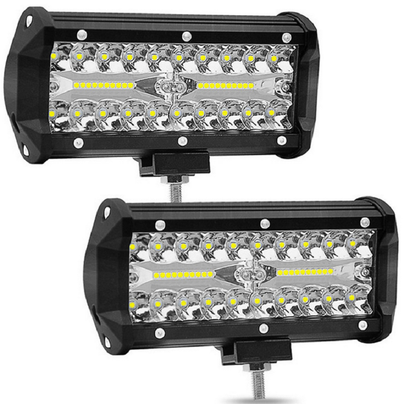 Universal 7" 120W LED Work Light Bar Spot Lamp for Off-Road ATV Tractor Truck