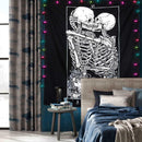 Mandala Tapestry Wall Hanging Blanket Yoga Mat Bedroom Decor (Skull02 M) SN9F