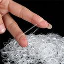 300PCS Transparent  Rubber Braiding Hair Band Hairope Elastic Ponytail Holde JS