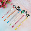6Pcs/lot creative pencil musical writing wooden pencil stationery for stud Gw