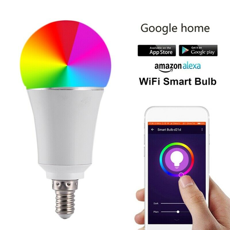 LED E14 Smart WIFI Bulb 7W Dimmable Light Bulb Works for Google Alexa Home  N3J4
