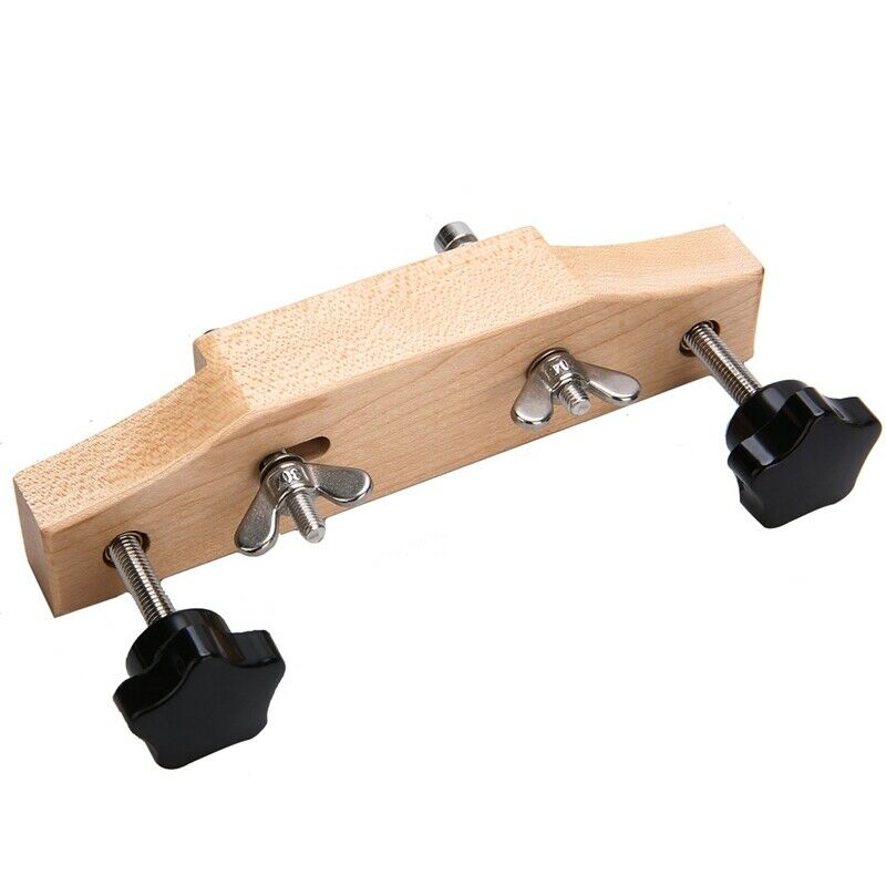 1 Set Solid Maple Stainless Steel Guitar Bridge Install Clamp Luthier Tools