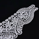 1pc Embroidered Floral Lace Neckline Neck Collar Trim Cloth Sewing Applique MO