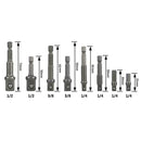 8PCS Socket Bits Adapter Set Hex Drill Nut Driver Power Shank 1/4" 3/8" 1/2