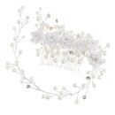 Elegant Wedding Bride Flower Hair Side Comb Girls Woman Party Prom Headpiece