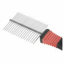 Dog Cat Pet Metal Handle Double Side Teeth Brush Grooming Comb Rake Tool Re