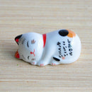 Japanese Ceramic Lucky Fortune Cats Chopsticks Rest Holder Cutlery Stand Hot