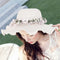 Women Ladies Summer Sun Beach Hat Outdoor Sun Hat with Flower Elegant  Z
