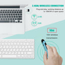 PR-A19 Wireless Optical Pen Mouse 2.4GHz USB Bluetooth Air Mouse (Blue) A