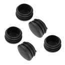 Black Plastic 35mm Dia Blanking End Caps Round Tube Insert 5 Pcs M8B1
