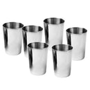 Stainless Steel Cups Tumbler Glasses - Premium Pint Cups - Set of 6 - Stackable