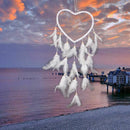 Heart Dream Catcher Hand Made Dream Catcher White Feather Home Wedding Deco X2O7
