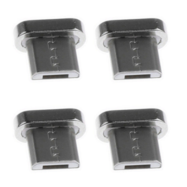 4 Pieces Magnetic Tips Micro USB Adapter Connector Head For Android Phones
