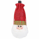 3pcs Christmas Wine Bottle Bag Gift Wrap Drawstring Pouch Santa Deer Snowma