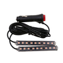 2Pcs 9 LED Pink Light Strips Car Interior Atmosphere Floor Lamp DC12V