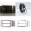 2x Mens Reversible Metal Alloy Belt Buckle Replacement Pin Buckles Rectangle