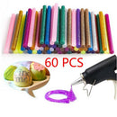 60pcs/pack Multi color glitter hot glue sticks non-toxic high adhesive FT