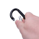 2 Pcs 3" Long Black Aluminum Spring Loaded Gate Carabiners Hooks