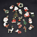 20x Alloy Enamel Mixed Christmas Charms Pendant Decor Crafts DIY Making Jewelry